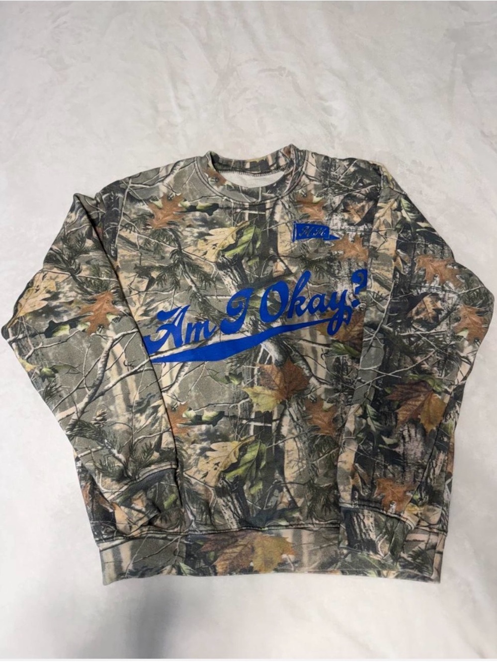 Camo Graphic Crewneck Sweatshirt - Green/Brown